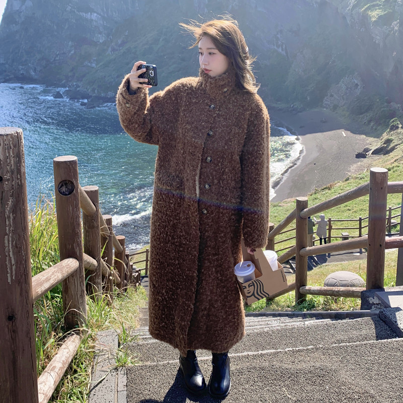 高转化小个子火焰复合25冬装新皮毛一体长款182-8529P215K298,女装皮草,帛香坊