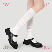少女风袜子女经典 WIOK 文艺复兴原创女袜春夏季 潮流百搭小腿袜