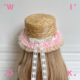原创洛丽塔手工粉色蕾丝蝴蝶结草帽女lo娘软妹夏季 WIOK 遮阳帽