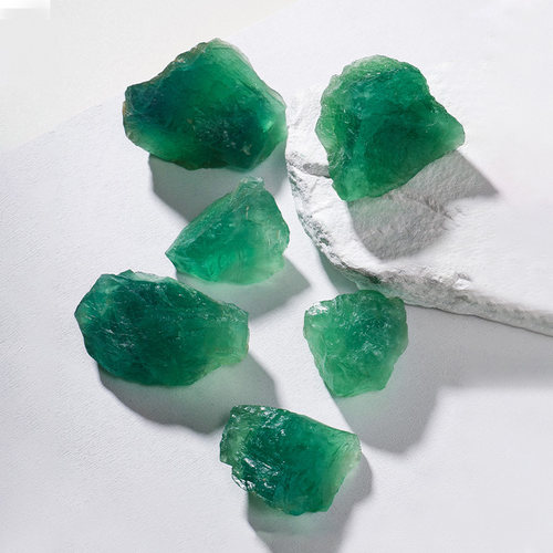 天然无火扩香石绿萤石包邮摆件