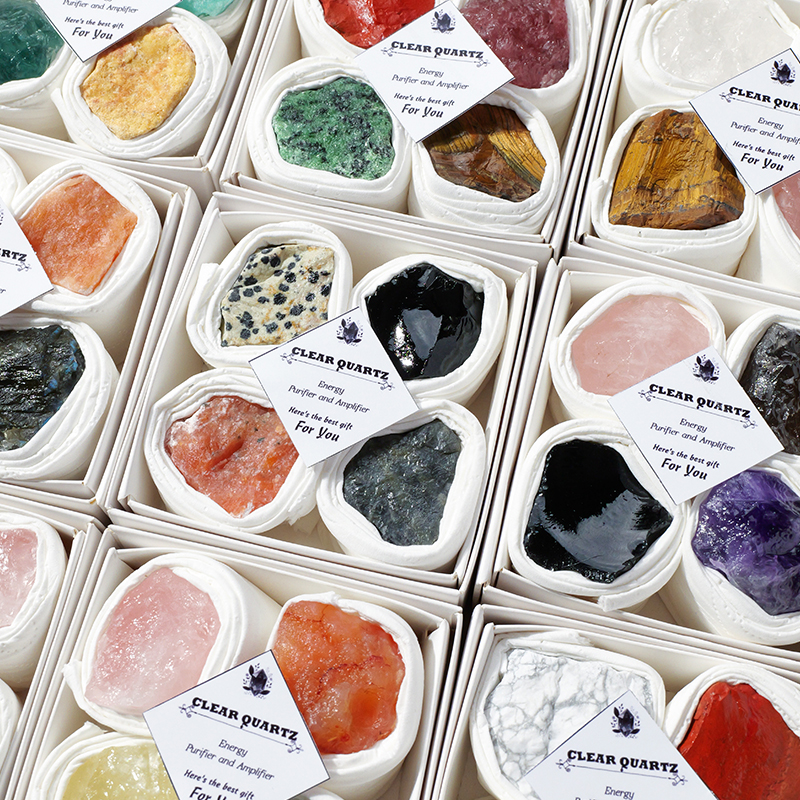 天然水晶原石十二星座套盒