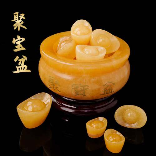 聚宝盆摆件风水摆设批发金元宝