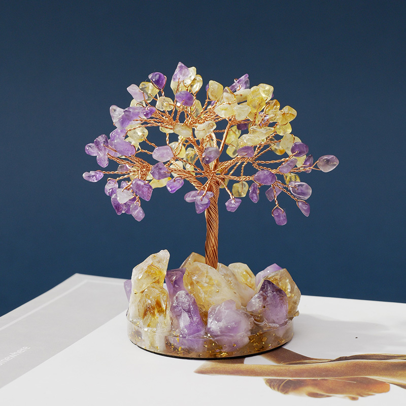 紫水晶芽滴胶树脂圆盘乌拉圭水晶