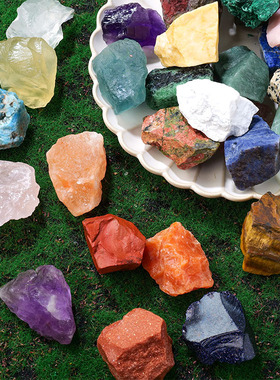 天然水晶原石矿石雨花石香薰扩香石摆件鱼缸造景石头宝石标本