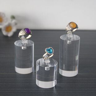 创意时尚亚克力透明戒指展示架珠宝首饰胸针陈列收纳架子拍摄道具