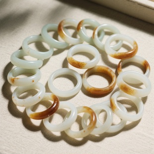 精品新疆和田玉且末糖白玉手镯糖青白玉糖羊脂白玉镯子高档收藏级