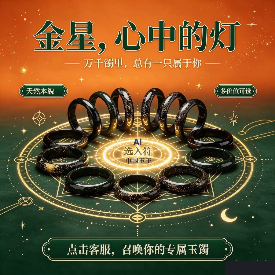 新疆发货和田玉手镯天然本色本貌金星墨玉玉镯圈口齐全带鉴定证书