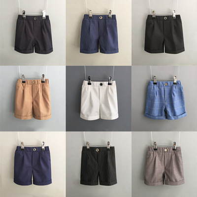 儿童西裤夏季黑色小学生演出服
