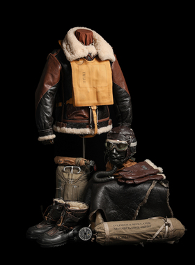 GIZEMO 海豹色羊皮毛一体B-3飞行夹克 意大利Cloe马皮 二战B3皮衣