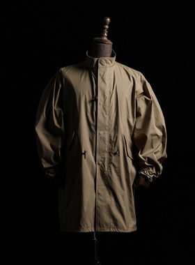 GIZEMO M65 PARKA卡其色混纺款风衣 阿美咔叽宽松复古鱼尾大衣