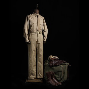 Chino长裤 40年代风格 二战经典 美式 GIZEMO 复古卡其裤 美产长绒棉