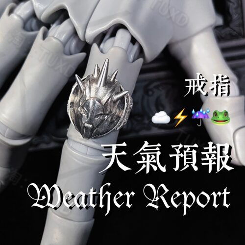 TUXD JOJO的奇妙冒险石之海 天气预报 印象戒指/项链 925银