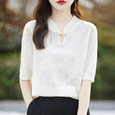 薄款新中式纯色精纺羊毛女款立领