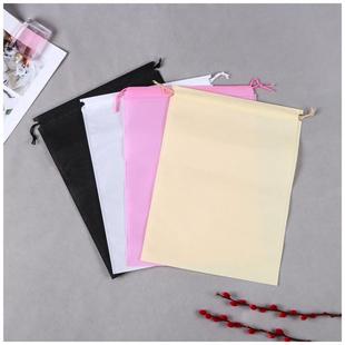 衣服包装洗鞋子包装袋束口抽绳白色黑米色无纺布收纳定制订做logo