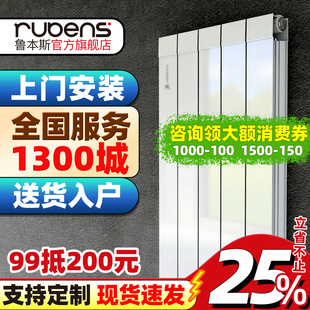 立式 鲁本斯铜铝复合暖气片家用水暖板式 换热器片小背篓卫生间明装