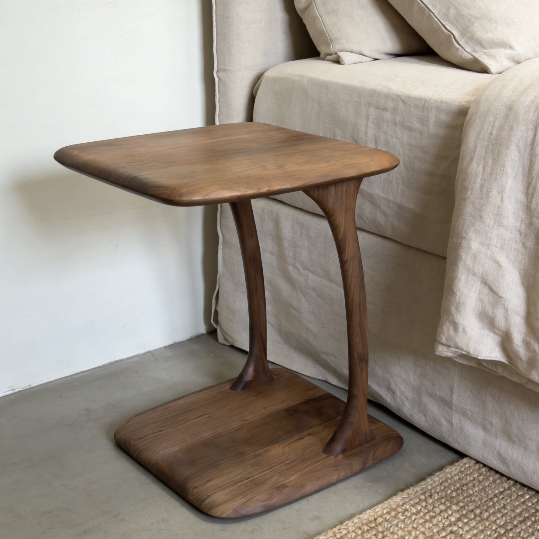 北欧设计师款C型实木边几 简约异形悬浮茶几中古风客厅沙发咖啡桌,住宅家具,角几/边几,淘宝优惠券,粉丝福利购,淘宝优惠卷