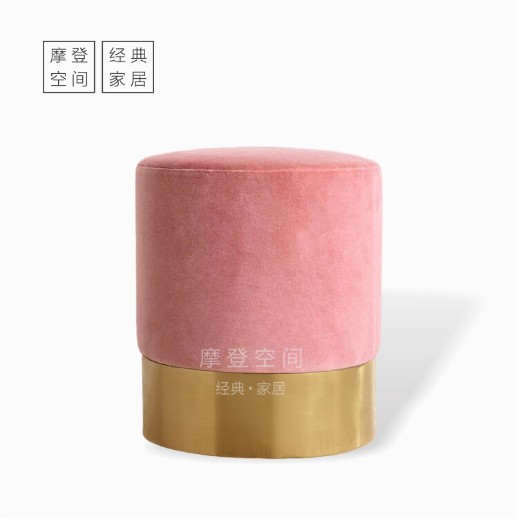 北欧客厅圆形坐凳创意沙发凳ins网红矮凳时尚化妆凳摄影换鞋凳