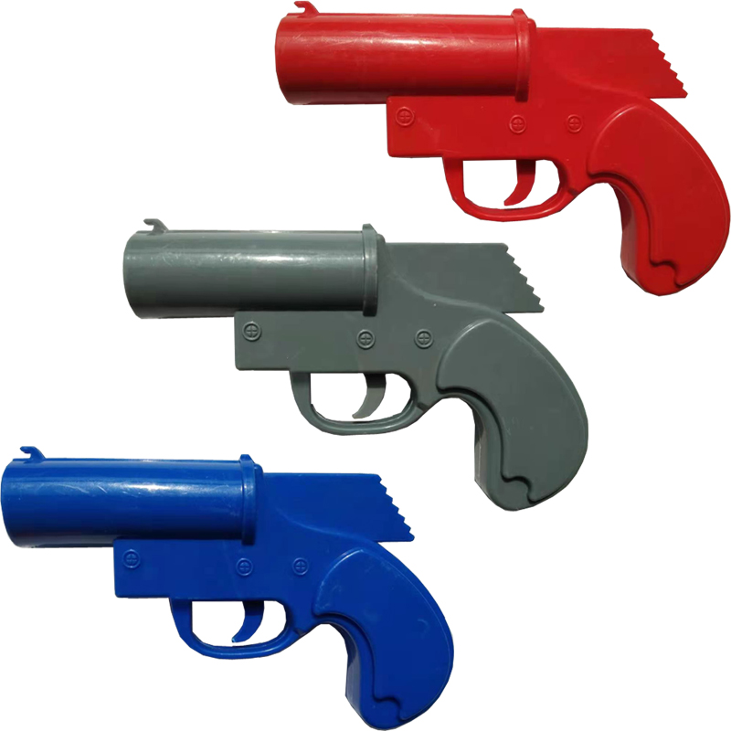 多彩皮筋枪6连发怀旧玩具
