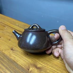河南神垕钧瓷钧窑石瓢壶中式家用陶瓷小品壶泡茶壶工功夫茶具茶器