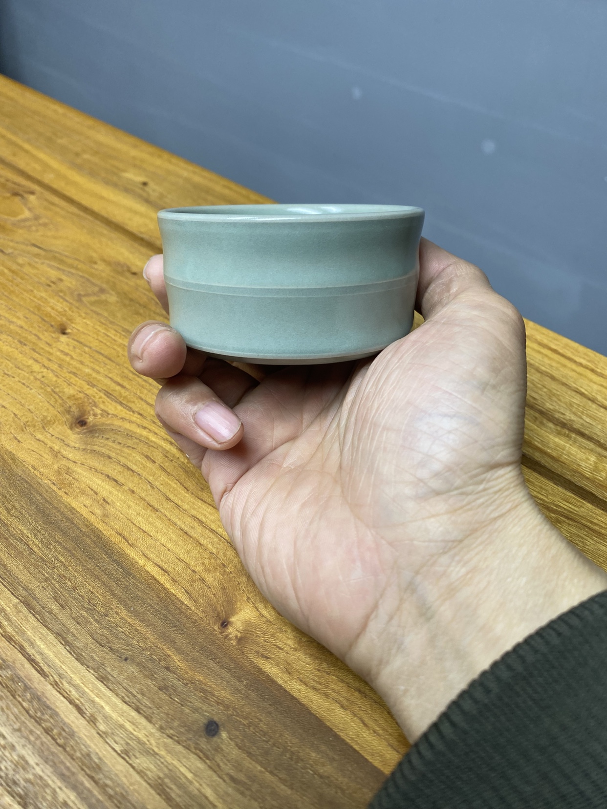 原产地手工仿古玛瑙入釉汝瓷窑支钉竹节主人个人品茗单杯召唤茶友