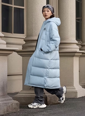 阿迪达斯羽绒服男女连帽长款防风保暖户外百搭休闲羽绒服JW6742