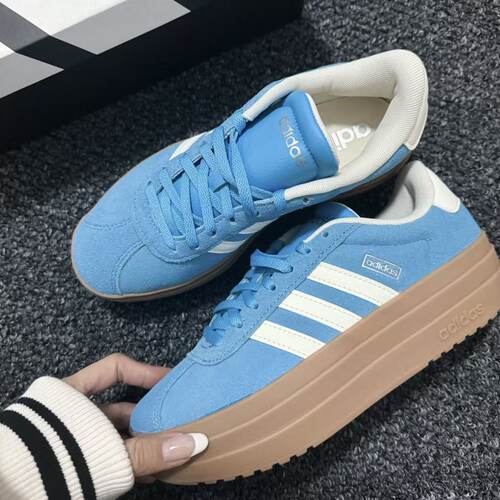 Adidas阿迪达斯复古百搭时尚潮流女款厚底运动休闲德训鞋KJ6855