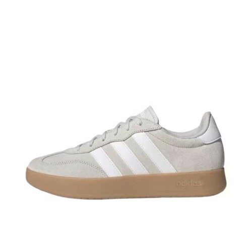 Adidas阿迪达斯BARREDA男女款低帮舒适耐磨运动休闲板鞋 JR1325