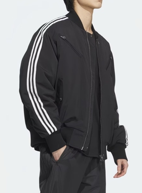 Adidas/阿迪达斯三叶草男士宽松三条纹休闲外套JD3743