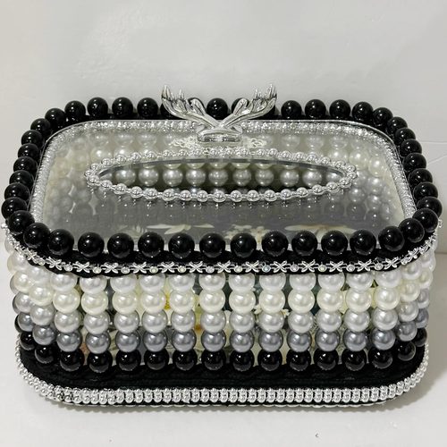 【成品/材料包】渐变系列纸巾盒手工编织diy串珠款