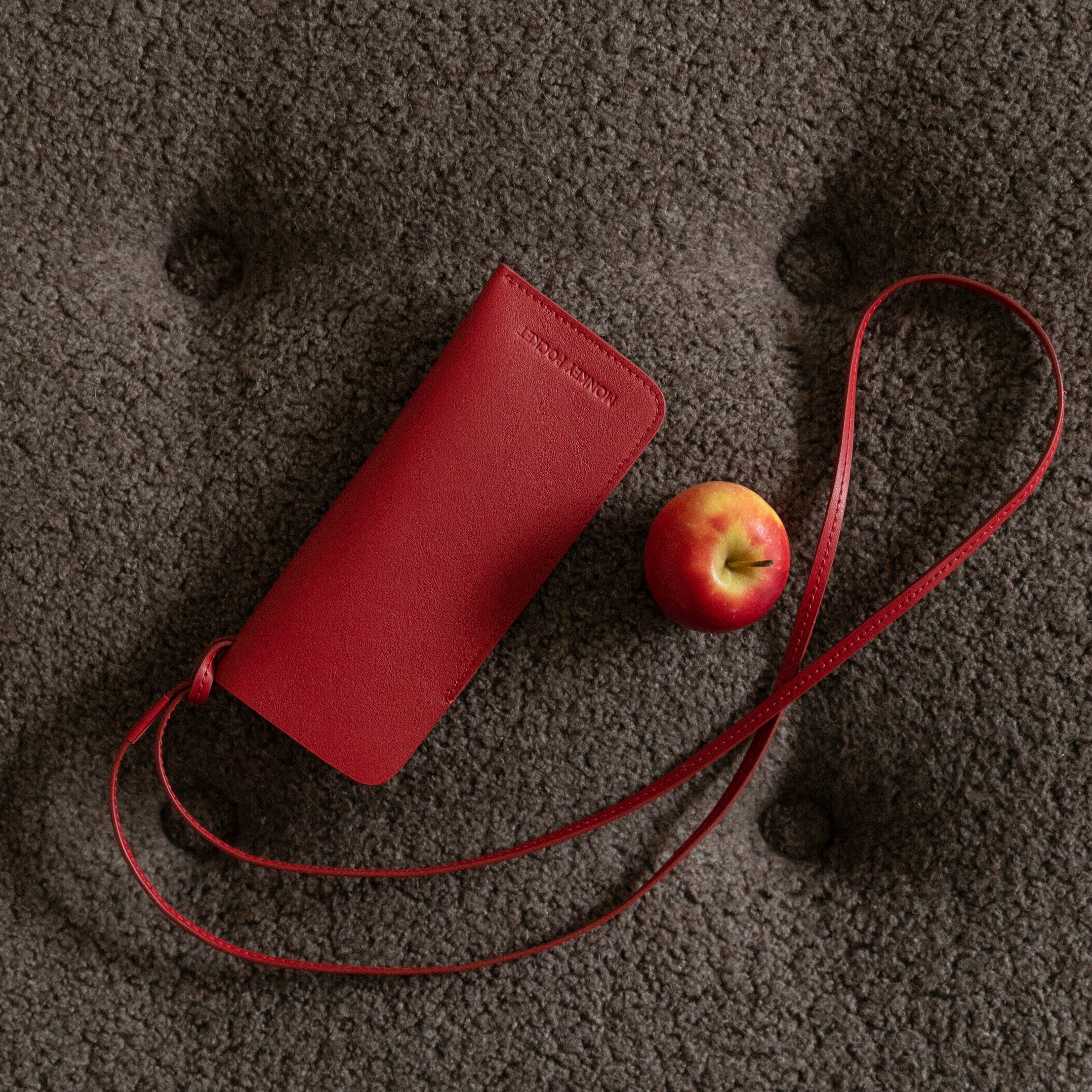 猴子家 2.0升级版挂脖式眼镜收纳包 头层swift牛皮眼镜收纳袋