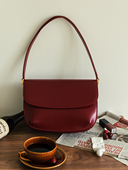 猴子家 极简复古风琴包牛皮腋下包 高智感vintage方块包单肩女包