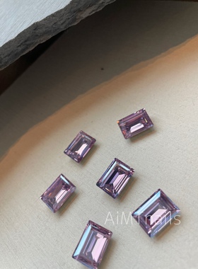 AiMTnaiks马姑娘家新品华子4527方糖MOL紫色14*10mm美甲饰品