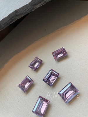 AiMTnaiks马姑娘家新品华子4527方糖MOL紫色14*10mm美甲饰品