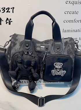 潮流女包时尚复古牛仔包手提包大容量时尚枕头包百搭单肩包斜挎包