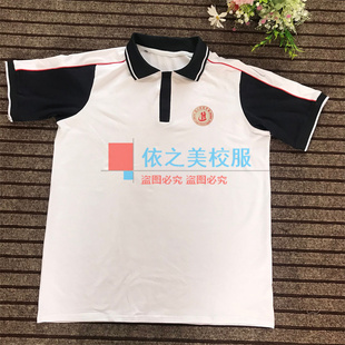 龙川宏图学校校服夏纯棉短袖 来图定制校服 T恤宽松舒适POLO衫 大码