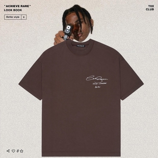 T恤潮 休闲男女宽松短袖 Cole Buxton极简草写字母印花小众高街美式