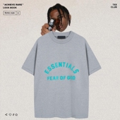 FEAR T恤 高街男女宽松短袖 GOD复线ESSENTIALS压胶字母FOG美式