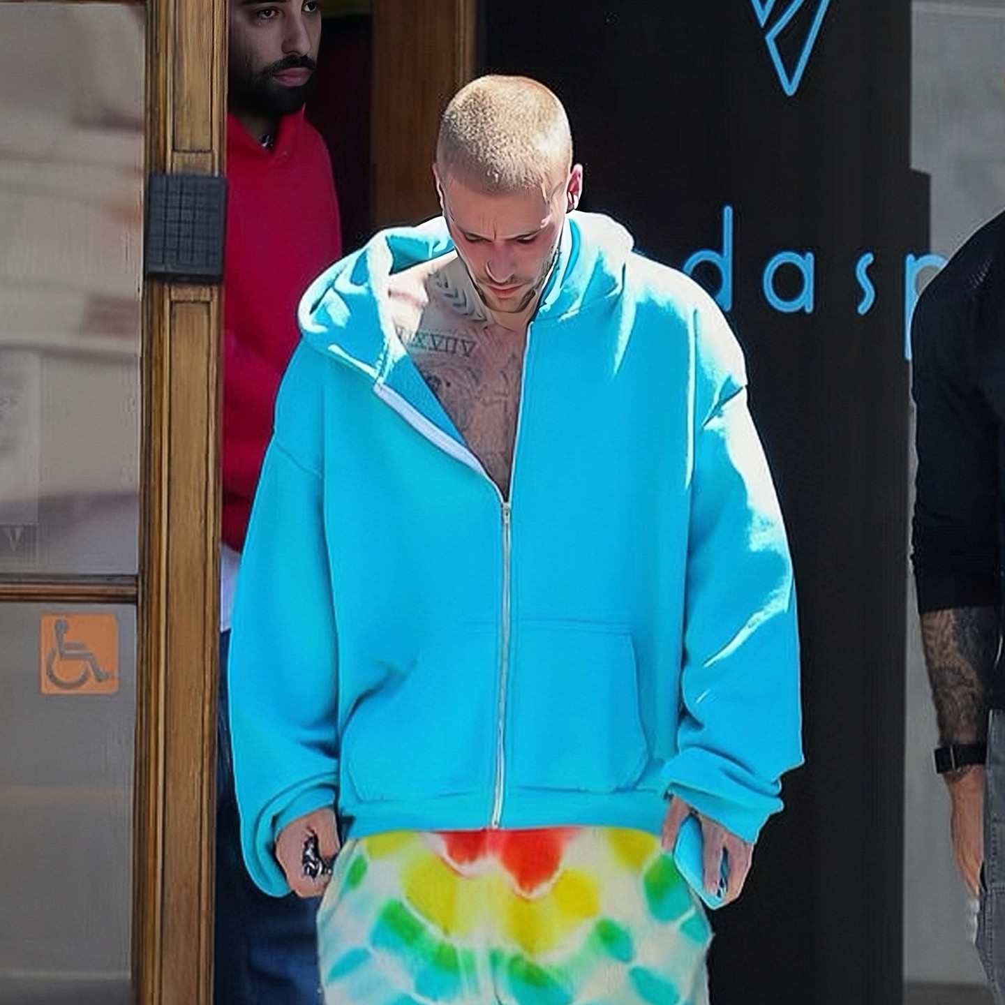 skylrk美式高街纯色刺绣logo开衫外套Justin Bieber同款连帽卫衣