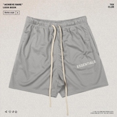 GOD FOG FEAR ESSENTIALS复线高街潮牌宽松网眼休闲五分短裤 男