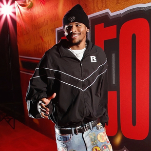 RHUDE美式 高街字母印花风衣外套男女宽松休闲廓形立领教练夹克潮