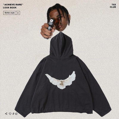 YEEZY侃爷和平鸽高街连帽卫衣潮