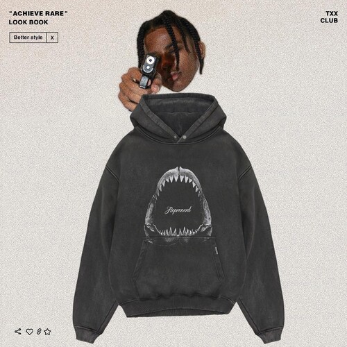 REPRESENT鲨鱼齿高街连帽卫衣潮