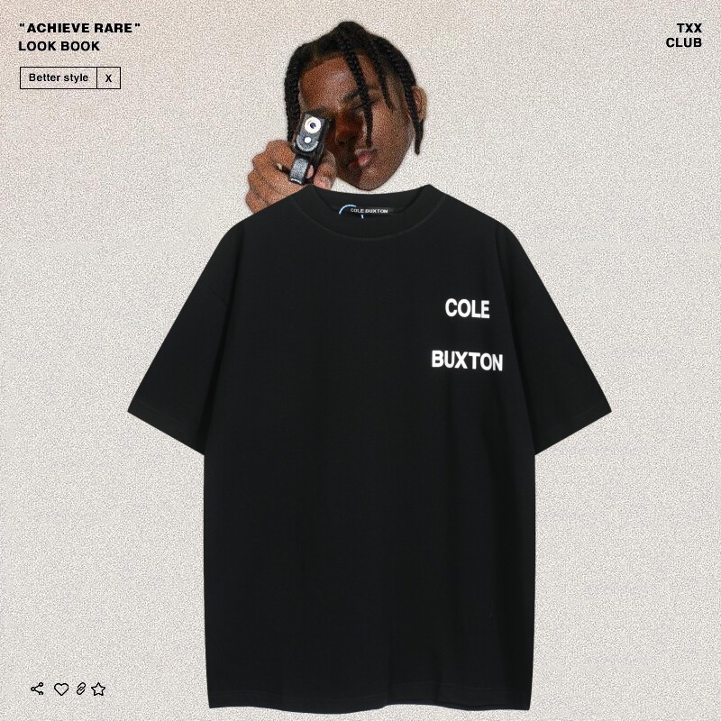 ColeBuxton字母印花高街短袖T恤