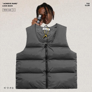 Cole 高街潮牌复古纯色羽绒棉休闲百搭保暖马甲外套男 Buxton冬季