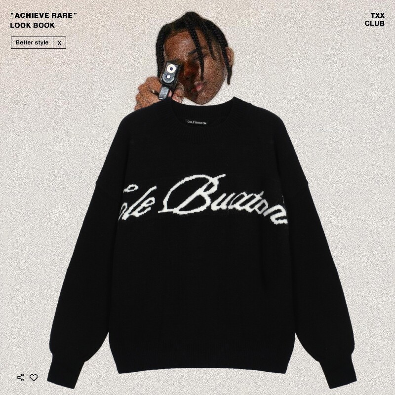 ColeBuxton字母提花针织衫毛衣