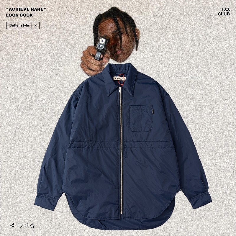 fog高街jerry走秀同款棉衣外套冬季潮牌宽松前短后长翻领夹克棉服