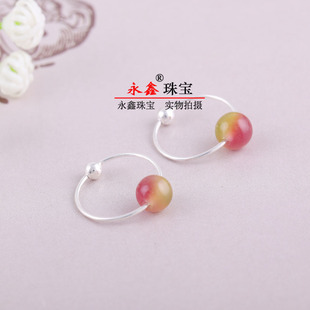 999纯银耳环实心女小众设计感轻奢气质百搭足银耳圈不过敏耳饰