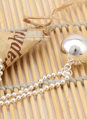 纯银银吊坠镜面气质百搭毛衣链