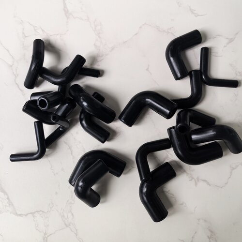 黑色硅胶弯头软接头带弹性