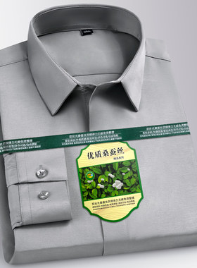 保罗长袖桑蚕丝商务休闲
